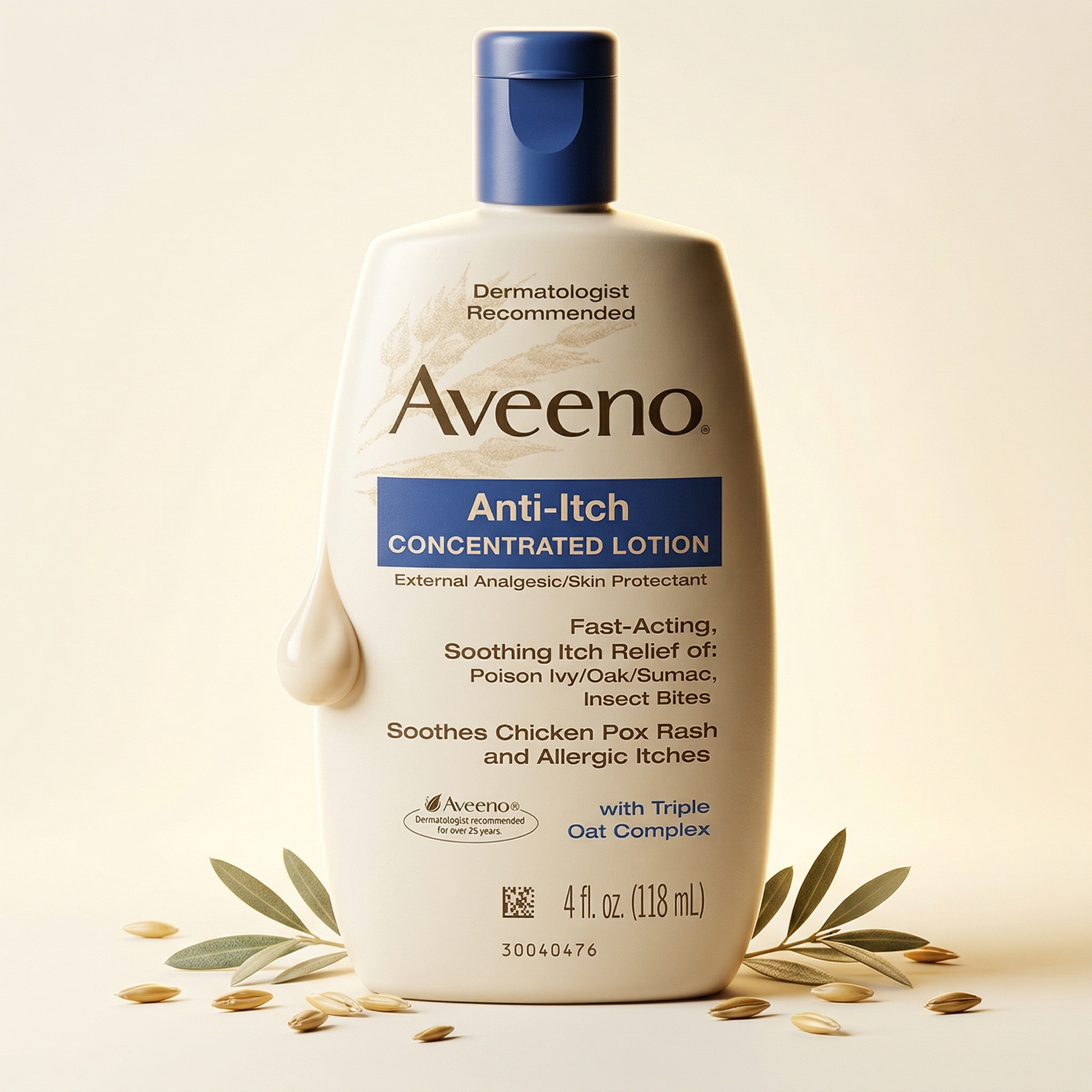 Aveeno Anti-Itch Concentrated Lotion 4 fl oz — บรรเทาคันงูสวัด